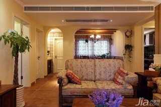 美式乡村风格二居室富裕型80平米客厅沙发图片