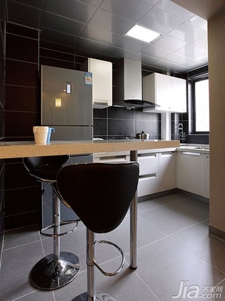 混搭风格二居室富裕型110平米厨房吧台橱柜定做