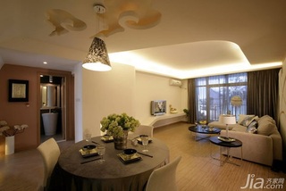简约风格二居室富裕型110平米客厅吊顶设计图纸
