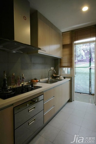 简约风格二居室富裕型110平米厨房橱柜订做