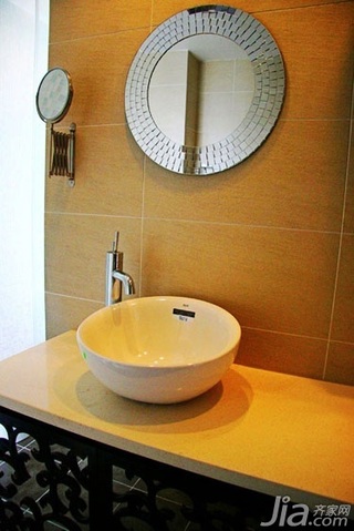 混搭风格二居室富裕型90平米卫生间洗手台效果图
