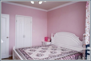 田园风格小户型经济型50平米卧室床效果图