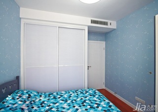 简约风格二居室富裕型80平米卧室衣柜图片