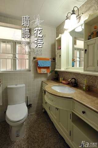 欧式风格三居室富裕型卫生间洗手台效果图