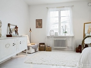 公寓白色5-10万40平米客厅窗帘效果图