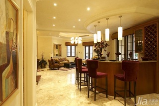 欧式风格别墅古典原木色豪华型140平米以上客厅吧台沙发图片