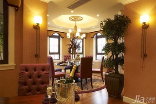 欧式风格别墅古典紫色豪华型140平米以上餐厅餐桌效果图