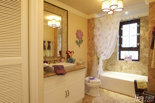 欧式风格别墅古典暖色调豪华型140平米以上卫生间浴室柜图片