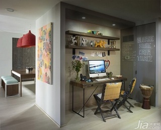 欧式风格三居室富裕型工作区书桌效果图