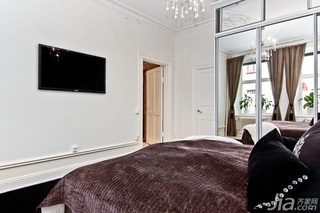 混搭风格公寓富裕型90平米卧室床效果图