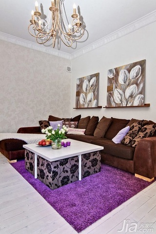 混搭风格公寓富裕型90平米客厅沙发背景墙沙发图片