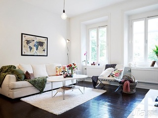 北欧风格二居室5-10万80平米客厅沙发背景墙沙发图片