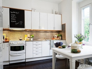 北欧风格二居室白色5-10万80平米厨房装潢