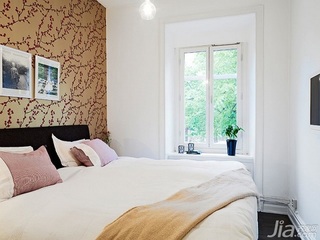 北欧风格二居室5-10万80平米卧室床效果图