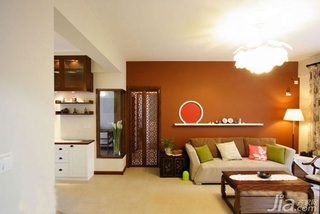混搭风格公寓古典暖色调富裕型140平米以上客厅设计