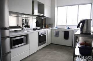 简约风格二居室简洁白色经济型厨房橱柜订做
