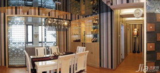 简欧风格二居室时尚暖色调15-20万餐厅吊顶餐桌效果图