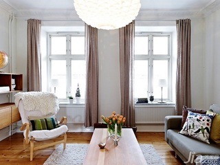 北欧风格公寓5-10万90平米客厅沙发效果图