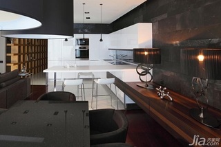 简约风格公寓富裕型背景墙餐桌效果图