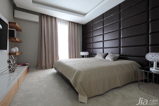 简约风格公寓大气富裕型卧室背景墙床效果图
