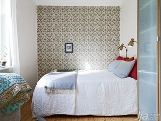北欧风格公寓经济型40平米卧室床效果图
