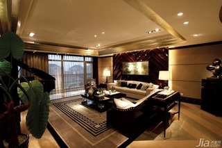 简欧风格四房大气白色富裕型客厅吊顶沙发图片