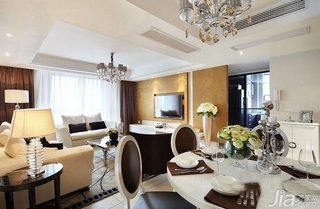 欧式风格公寓简洁富裕型130平米客厅装潢