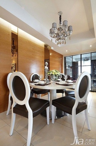 欧式风格公寓奢华富裕型130平米餐厅装修图片
