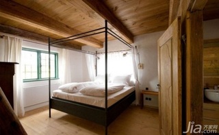 混搭风格公寓经济型卧室床效果图