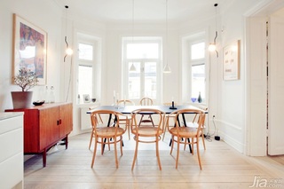 北欧风格公寓简洁经济型餐厅餐桌效果图
