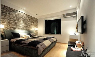 简约风格二居室时尚富裕型100平米卧室床效果图