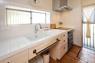 田园风格小户型白色20万以上40平米厨房洗手台效果图