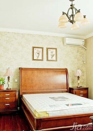欧式风格复式实用原木色豪华型140平米以上卧室床图片