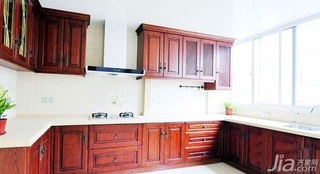 欧式风格复式时尚原木色豪华型140平米以上厨房橱柜定制