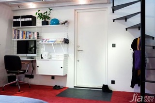 北欧风格公寓60平米卧室书桌效果图