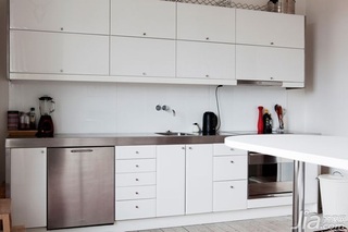 跃层白色140平米以上厨房橱柜设计图