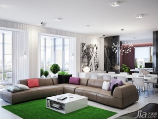 简约风格公寓大气140平米以上客厅背景墙沙发效果图