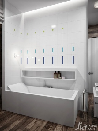 简约风格公寓简洁白色140平米以上浴缸图片
