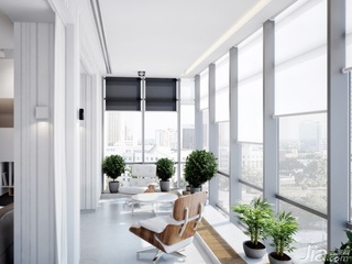 简约风格公寓简洁白色140平米以上阳台椅子图片