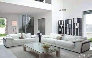 简约风格简洁白色富裕型客厅沙发图片