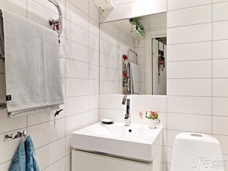 北欧风格二居室白色60平米卫生间设计