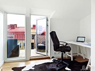 北欧风格公寓简洁黑白70平米装修效果图