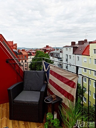 北欧风格公寓70平米露台沙发效果图
