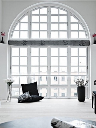 简约风格公寓白色70平米客厅飘窗设计