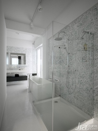 简约风格公寓简洁白色经济型卫生间浴室柜效果图