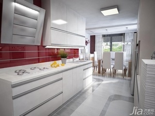公寓实用白色厨房橱柜设计图