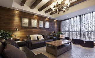 美式乡村风格跃层豪华型140平米以上客厅沙发图片