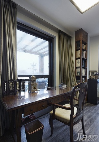 美式乡村风格跃层豪华型140平米以上书房书桌效果图