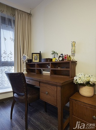 美式乡村风格跃层豪华型140平米以上卧室书桌效果图