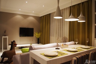 简约风格二居室富裕型90平米餐厅餐桌效果图